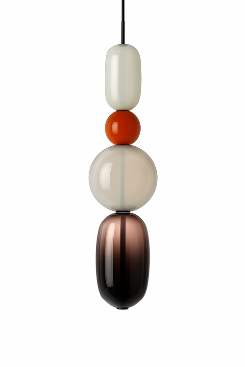 Suspension design en verre style pierres semi-précieuses Nemy - vue 17 sur 19