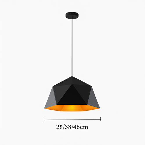 Suspension design géométrique polygonale de couleur Diamond