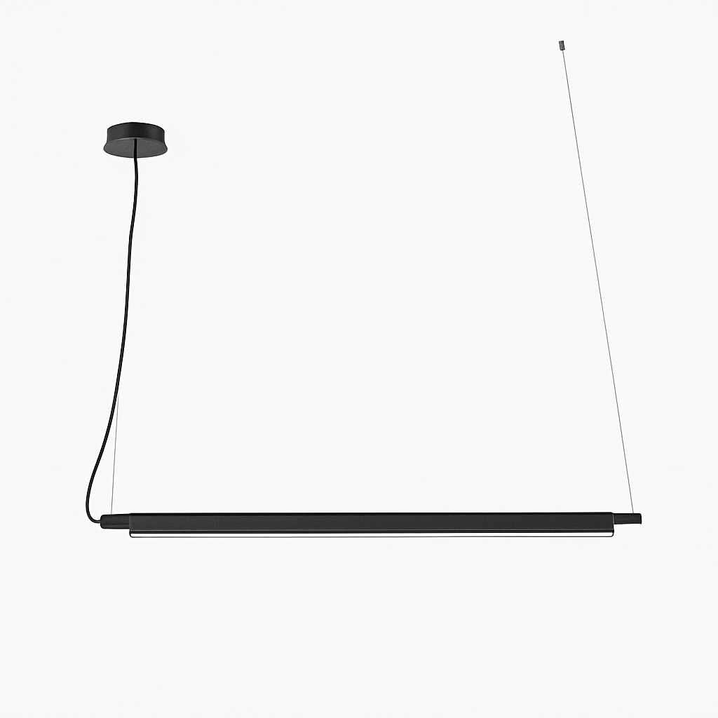 Suspension design à LED allongée en métal Loft - vue 5 sur 7