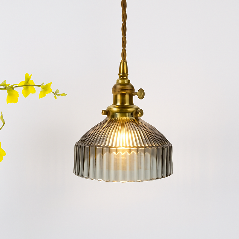 Suspension design à LED avec abat-jour en verre coloré Loft