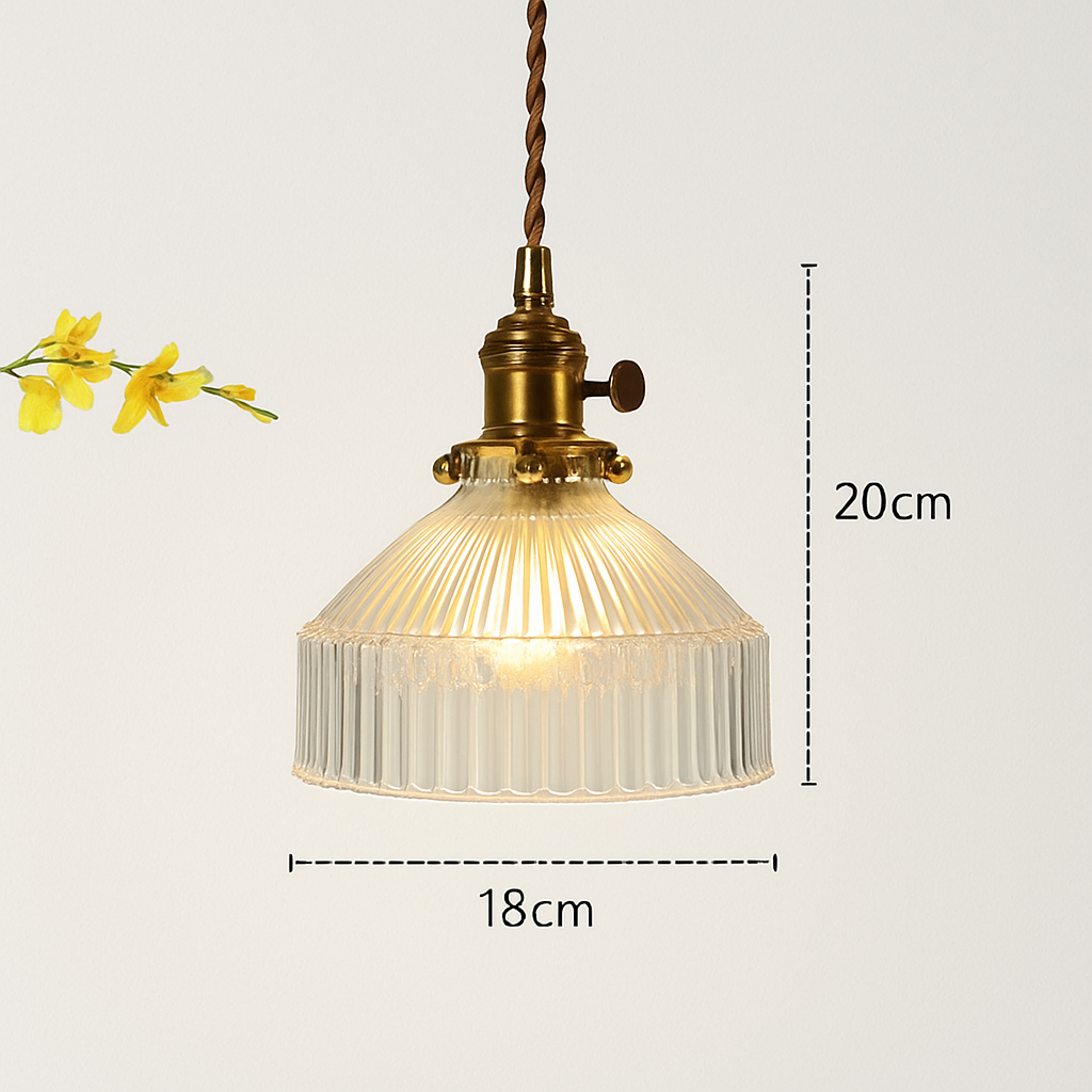 Suspension design à LED avec abat-jour en verre coloré Loft