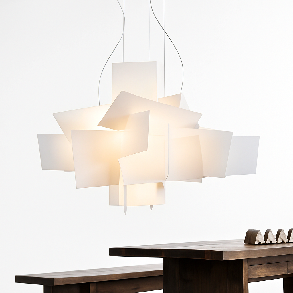 Suspension design LED avec plusieurs plaques colorées Italian Lofty