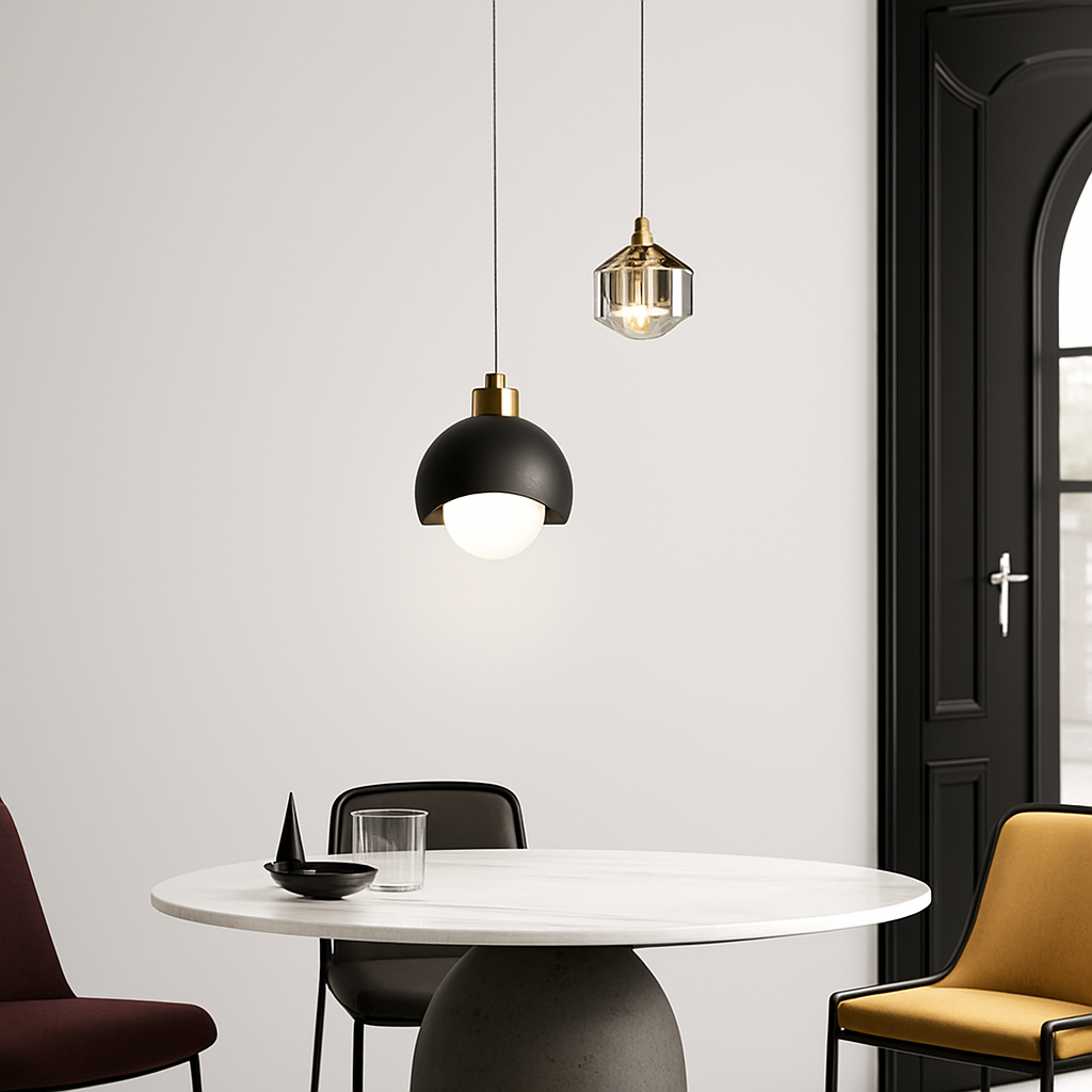 Suspension design LED à double sources lumineuses Thea - vue 4 sur 9