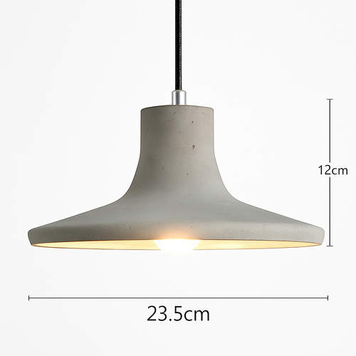 Suspension design LED en ciment (plusieurs formes) - vue 8 sur 11
