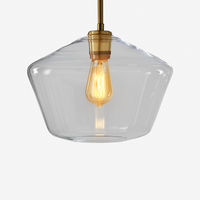 Suspension design à LED en métal et verre de plusieurs formes