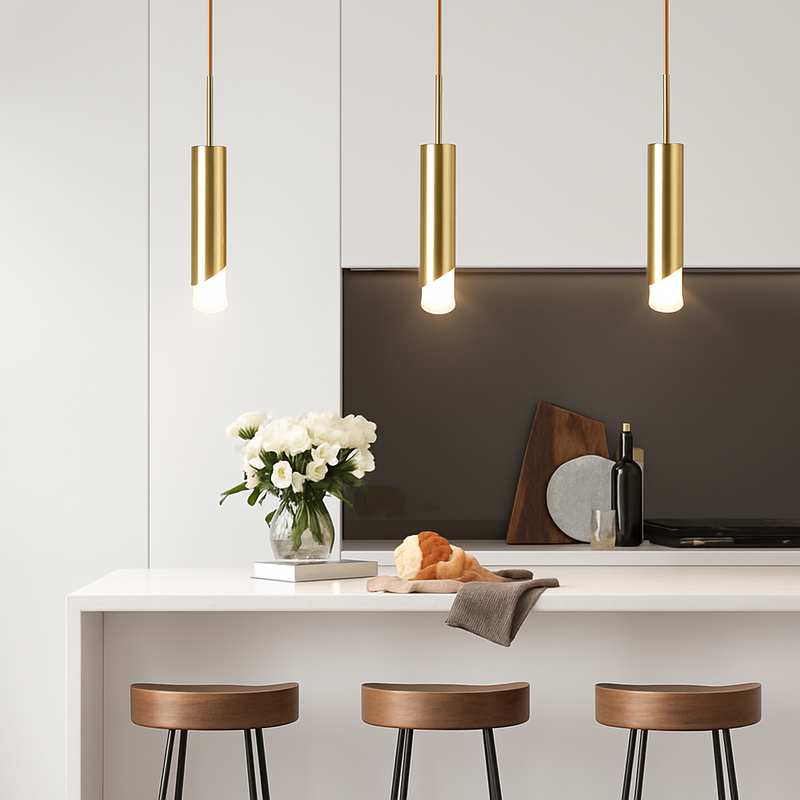 Suspension design à LED en métal style cylindre Loft