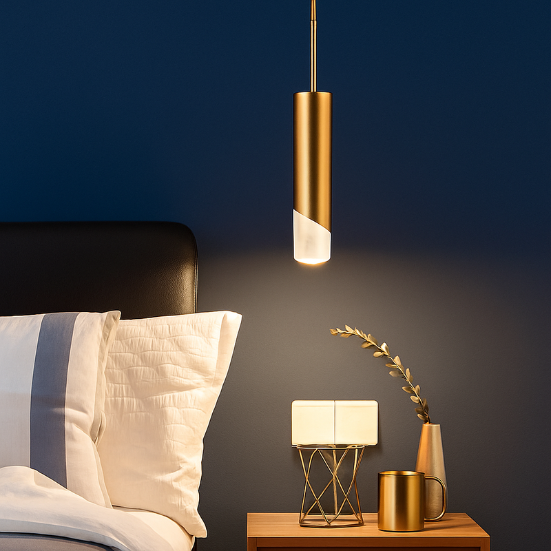 Suspension design à LED en métal style cylindre Loft