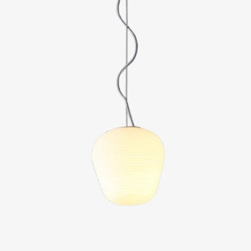 Suspension design LED en verre blanc laiteux Caligari