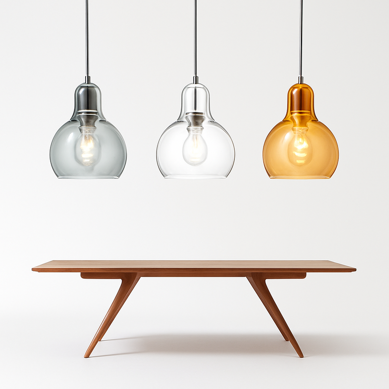 Suspension design LED en verre Loft