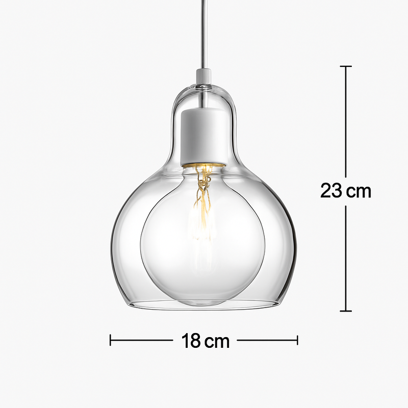 Suspension design LED en verre Loft