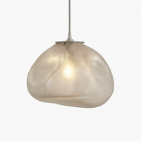 Suspension design à LED en verre soufflé style hang