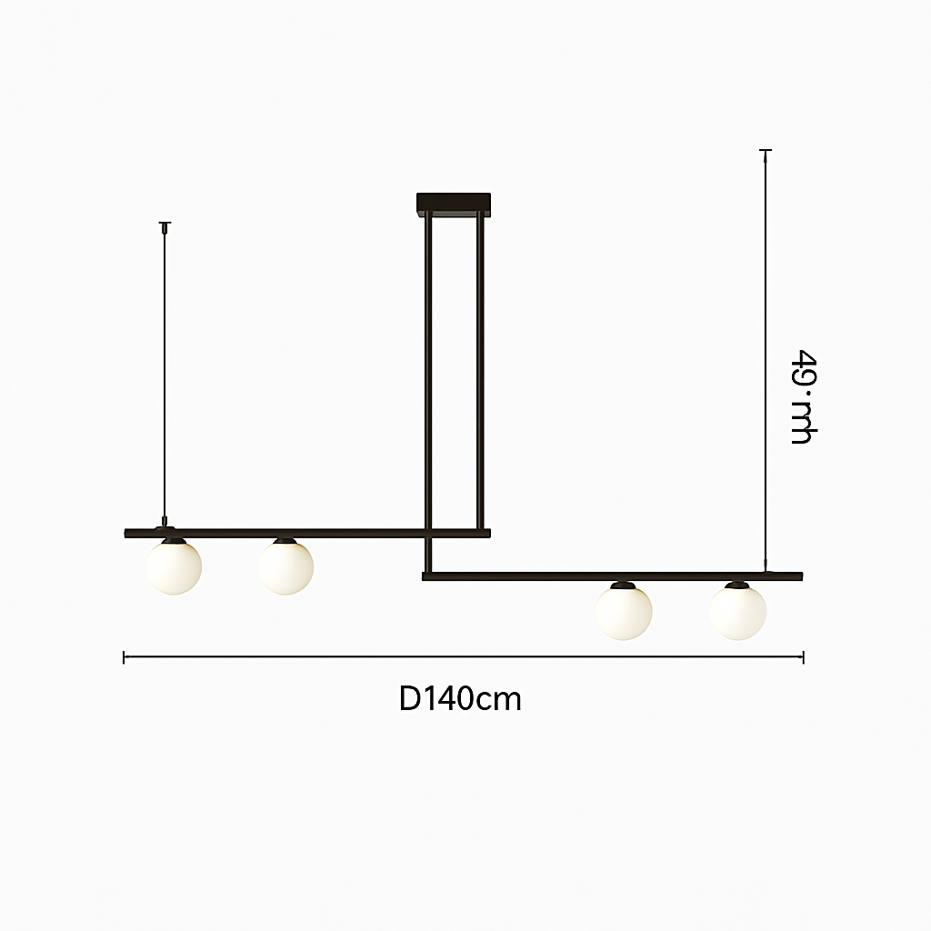suspension design moderne avec boule de verre élégante - vue 13 sur 16