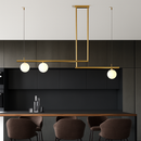 suspension design moderne avec boule de verre élégante