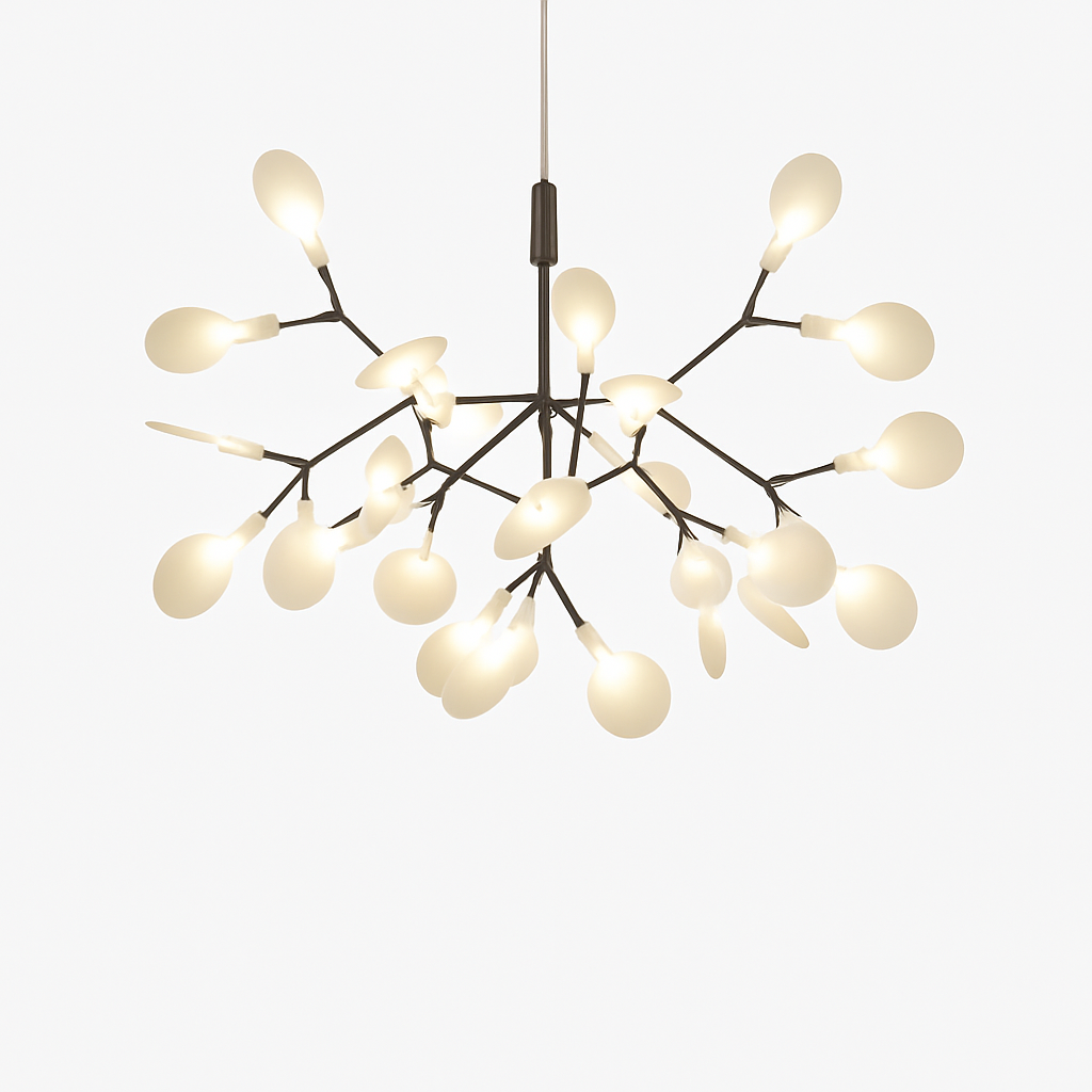 Suspension design moderne LED arbre couleur cuivré ou noir Home - vue 9 sur 13