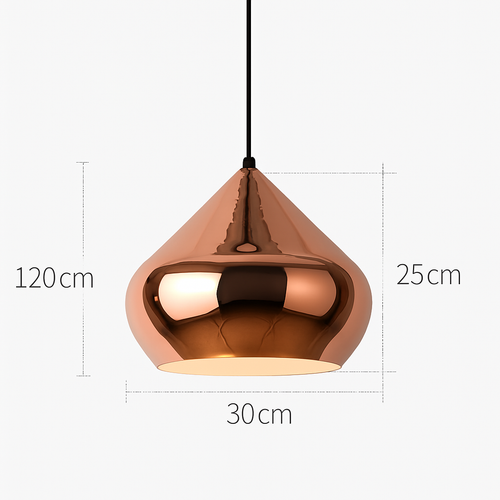 Suspension design rose gold de plusieurs formes