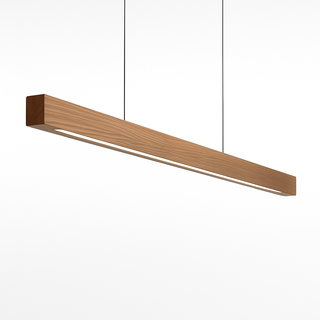 suspension en bois minimaliste design nordique led décorative