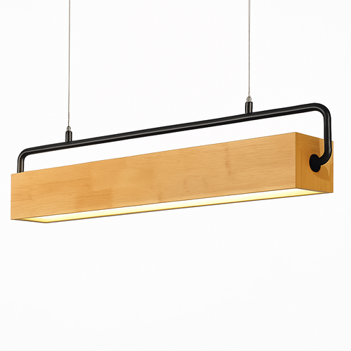 Suspension en bois nordiques LED lampes suspendues modernes pour salle à manger salon cuisine bureau boutique Bar café lampe suspendue à longue bande