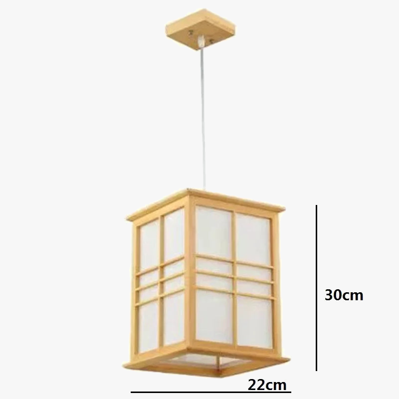 suspension en bois style japonais pour décoration intérieure