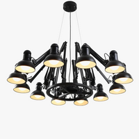 suspension en métal style araignée lumière led