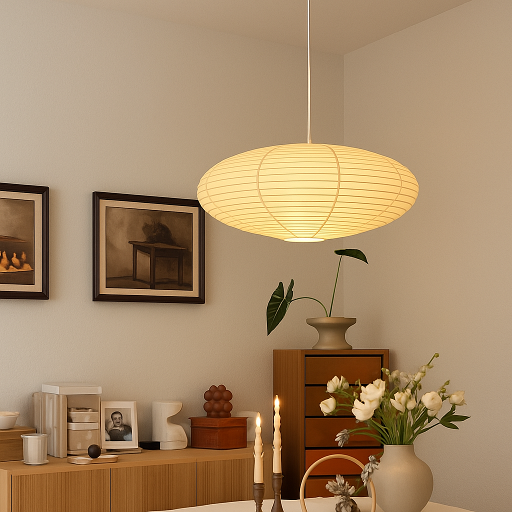 suspension en papier de riz design danois pour intérieur élégant - vue 7 sur 8