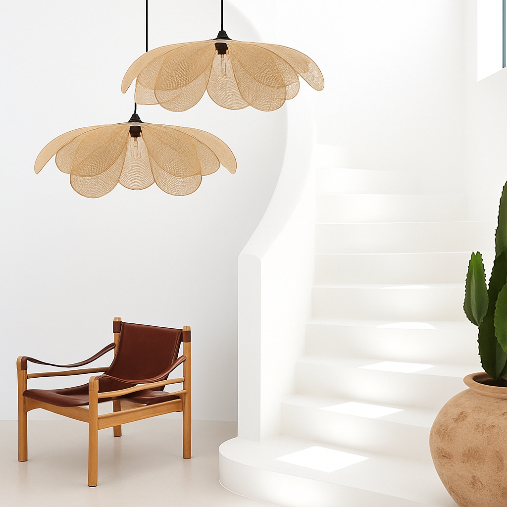 suspension en rotin tissé pour un décor élégant et moderne - vue 4 sur 16