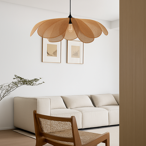 suspension en rotin tissé pour un décor élégant et moderne