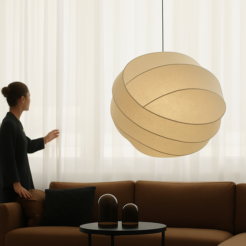 suspension en soie wabi sabi design nordique moderne pour décoration intérieure