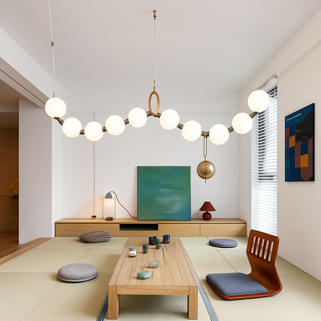 suspension en verre blanc en forme de haricot magique pour intérieur élégant - vue 6 sur 10