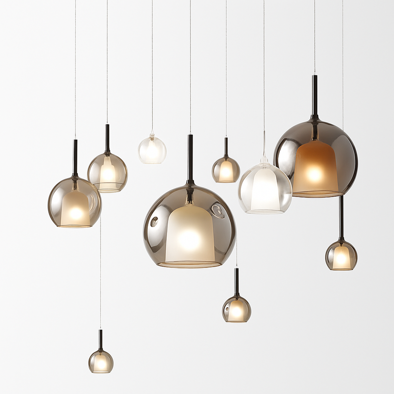 suspension en verre led décoration nordique moderne