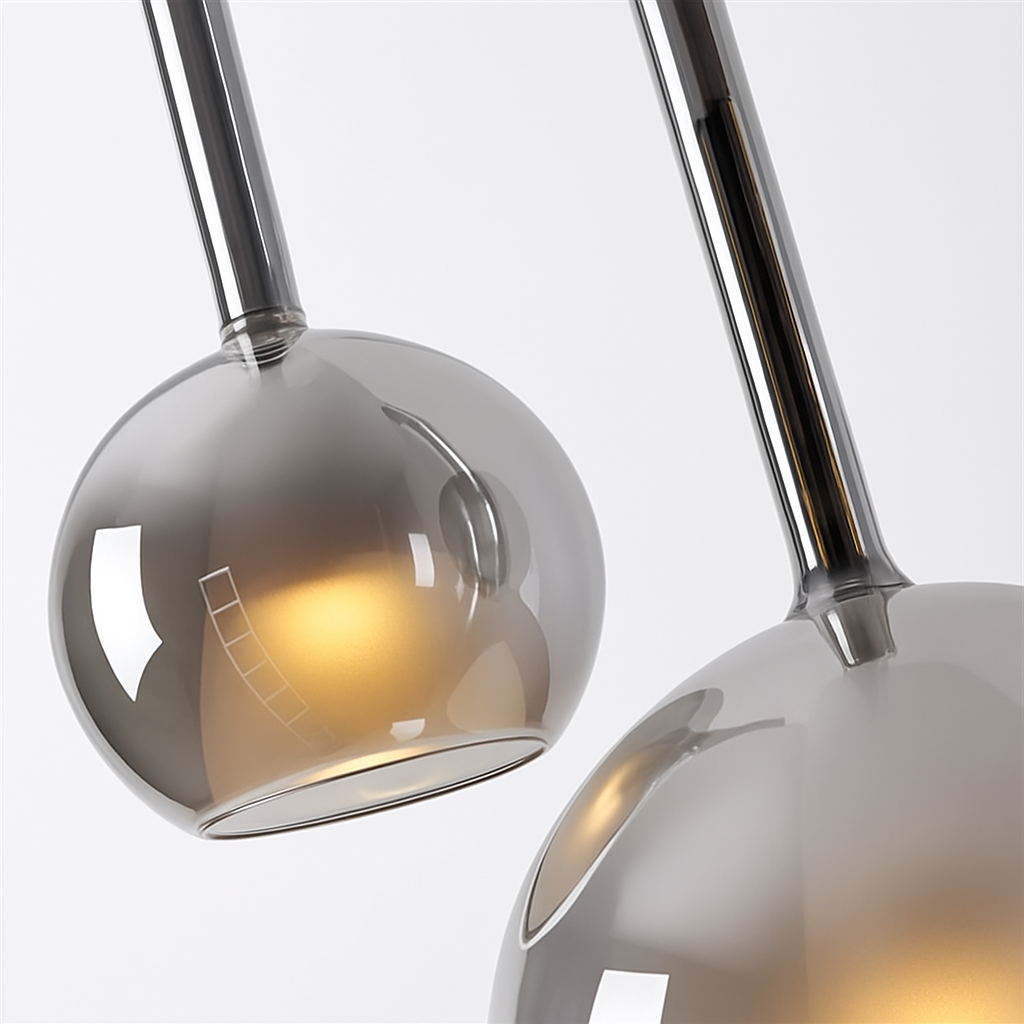 suspension en verre led décoration nordique moderne - vue 4 sur 15