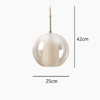 suspension en verre led décoration nordique moderne