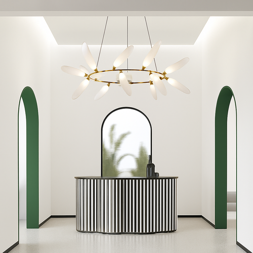 suspension en verre moderne pour décoration intérieure élégante