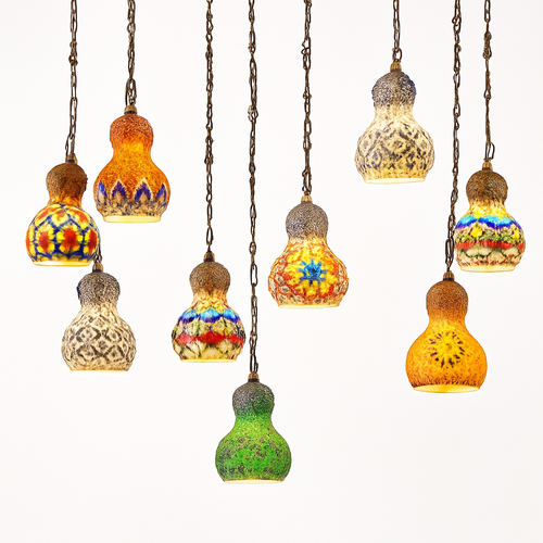 suspension en verre mosaïque bonhomme de neige artisanale asiatique boho