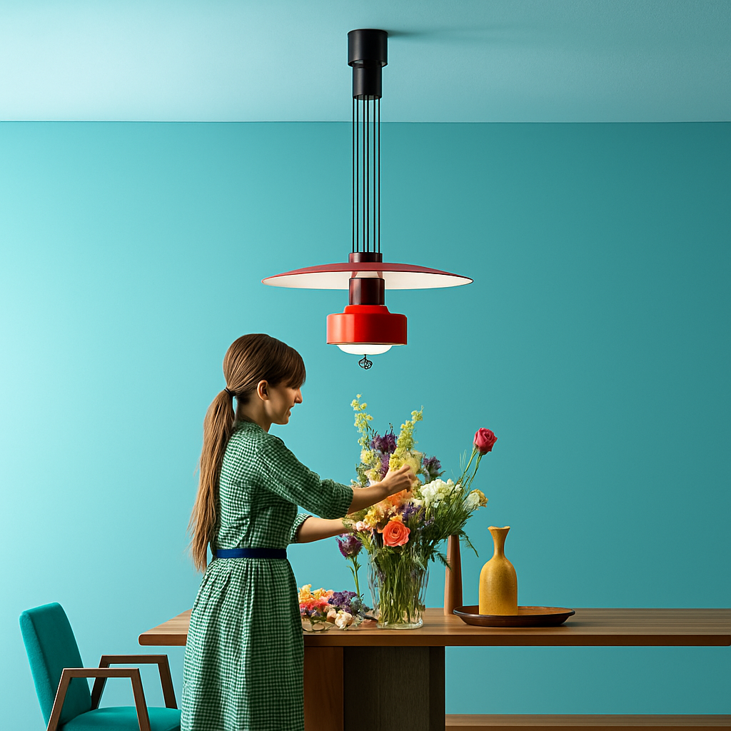 suspension extensible design en forme de soucoupe volante rétro - vue 4 sur 10
