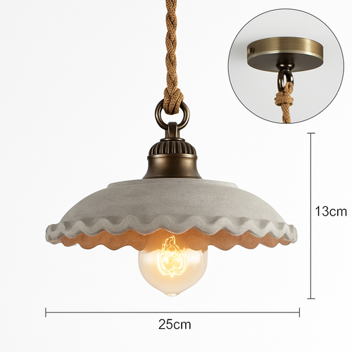 Design-Pendelleuchte Blüte Loft Style Keramik Vintage - vue 13 sur 14
