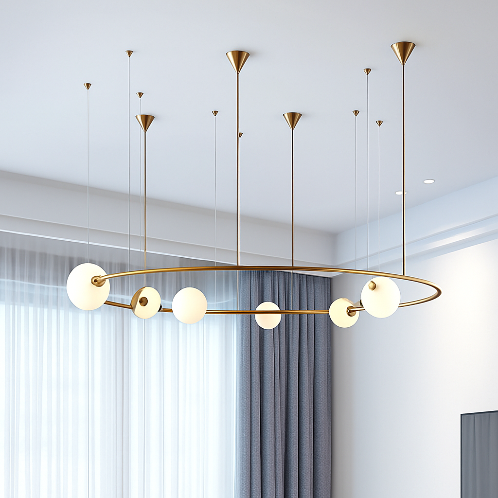 suspension globe post-moderne pour projet d'hôtel winfordo - vue 4 sur 8