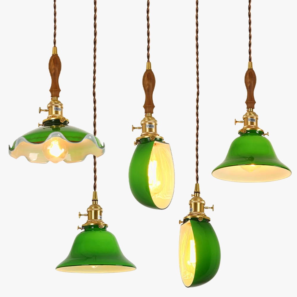 suspension industrielle vintage en cuivre avec interrupteur en verre