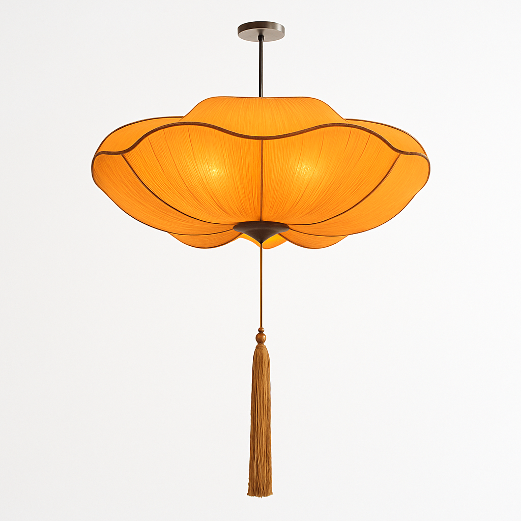 Suspension Lanterne chinoise suspendue en tissu fait à la main - vue 4 sur 10