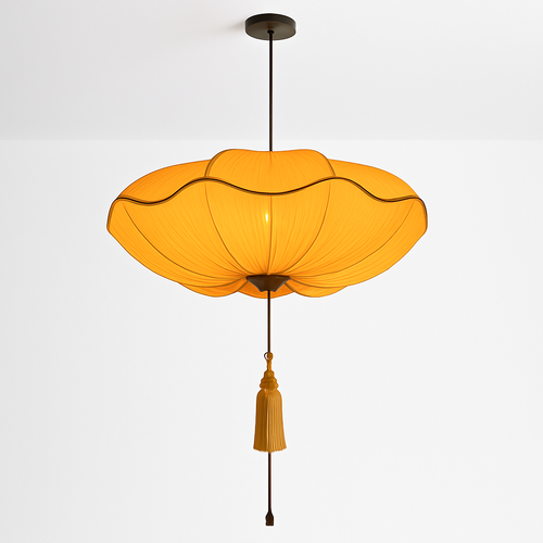 Suspension Lanterne chinoise suspendue en tissu fait à la main