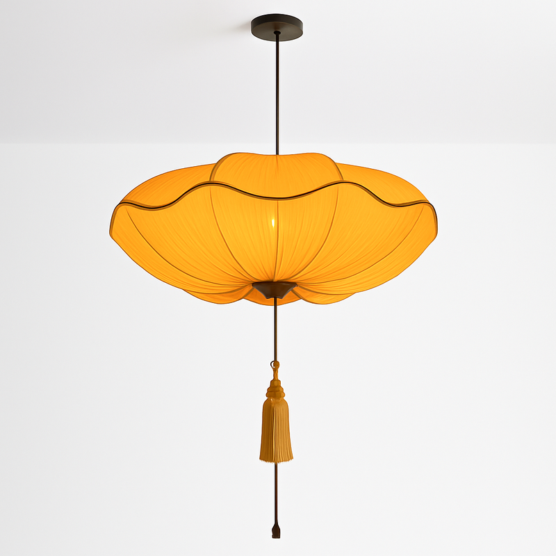 Suspension Lanterne chinoise suspendue en tissu fait à la main