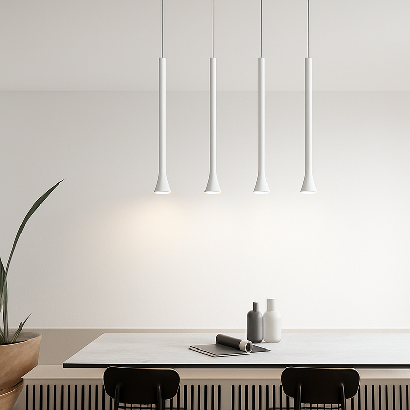 suspension LED Art créatif Long Tube