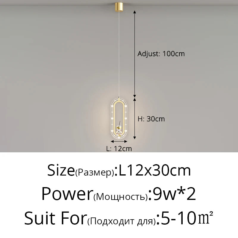 Suspension LED au design moderne et minimaliste