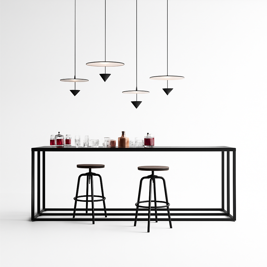 suspension led conique art déco hauteur réglable - vue 3 sur 7