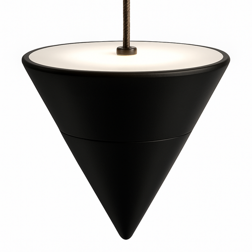 suspension led conique art déco hauteur réglable