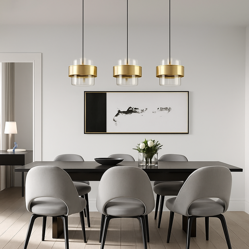 Suspension LED cylindriques en ou nordiques