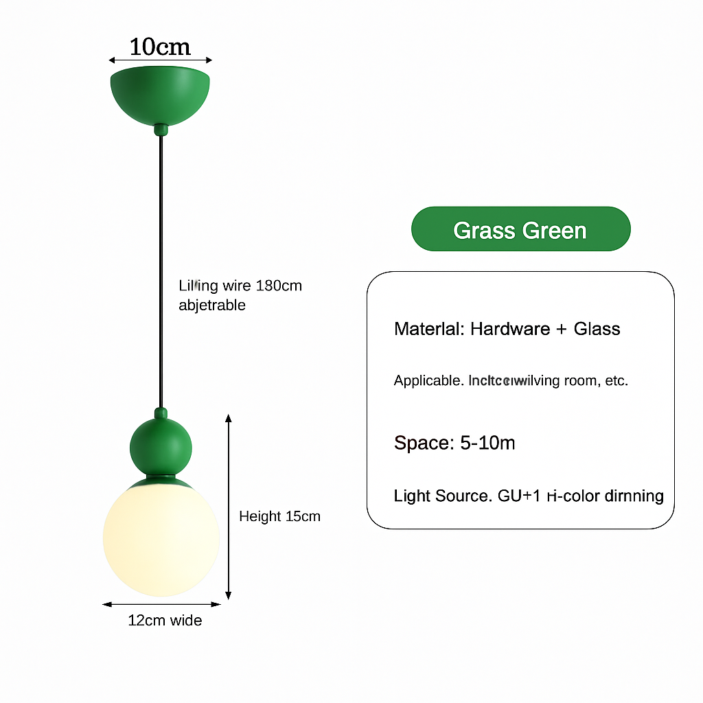 suspension LED design nordique minimaliste forme macaron