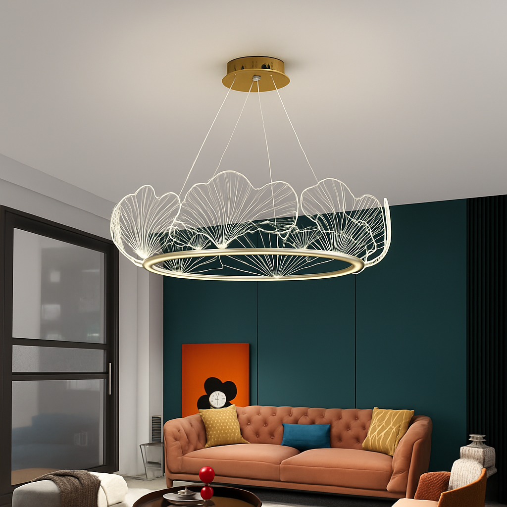 Moderne LED-Pendelleuchte aus Acryl für stilvolle Wohnräume - vue 3 sur 8