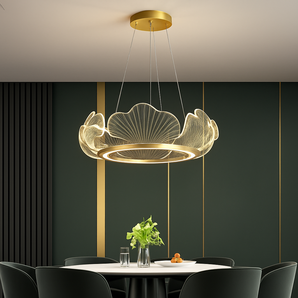 Moderne LED-Pendelleuchte aus Acryl für stilvolle Wohnräume - vue 4 sur 8