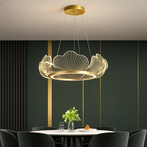 Moderne LED-Pendelleuchte aus Acryl für stilvolle Wohnräume - vue 4 sur 8