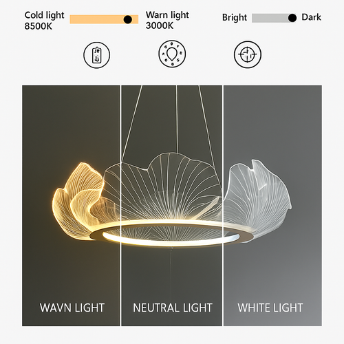 Moderne LED-Pendelleuchte aus Acryl für stilvolle Wohnräume - vue 5 sur 8